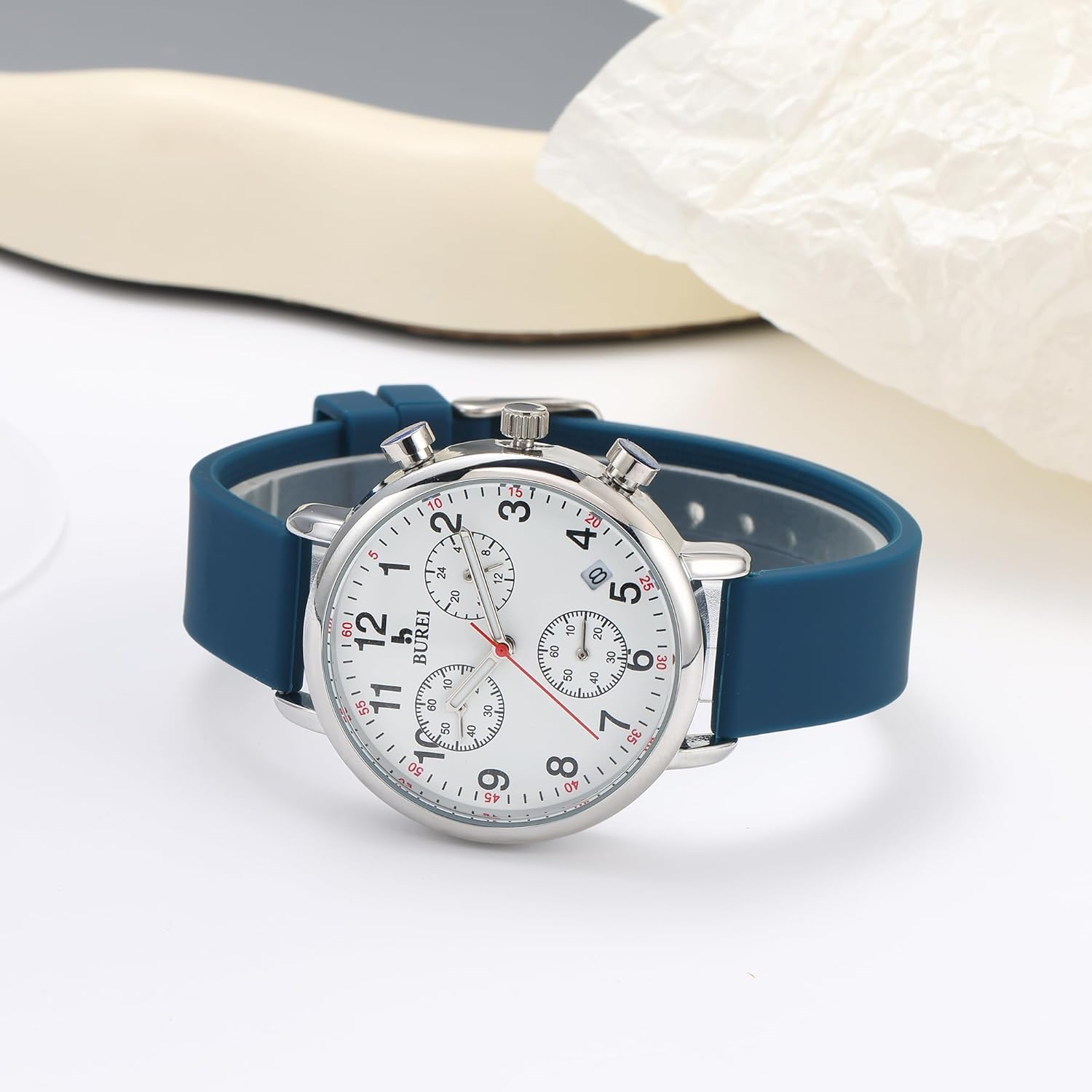 Detalle de BUREI Montre d'infirmière étanche