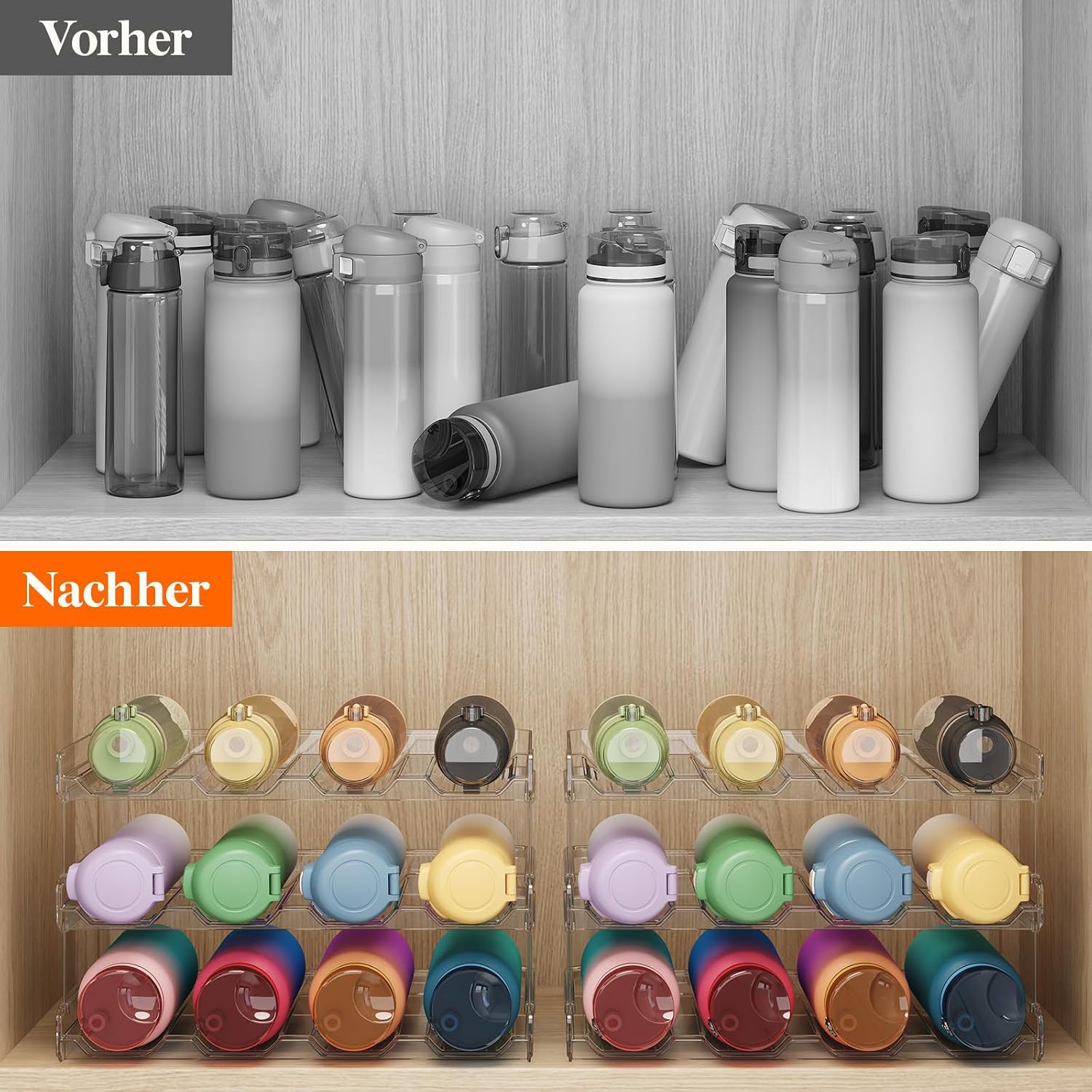 Detalle 2 de Lifewit Flaschenhalter Stapelbar 12 Flaschen