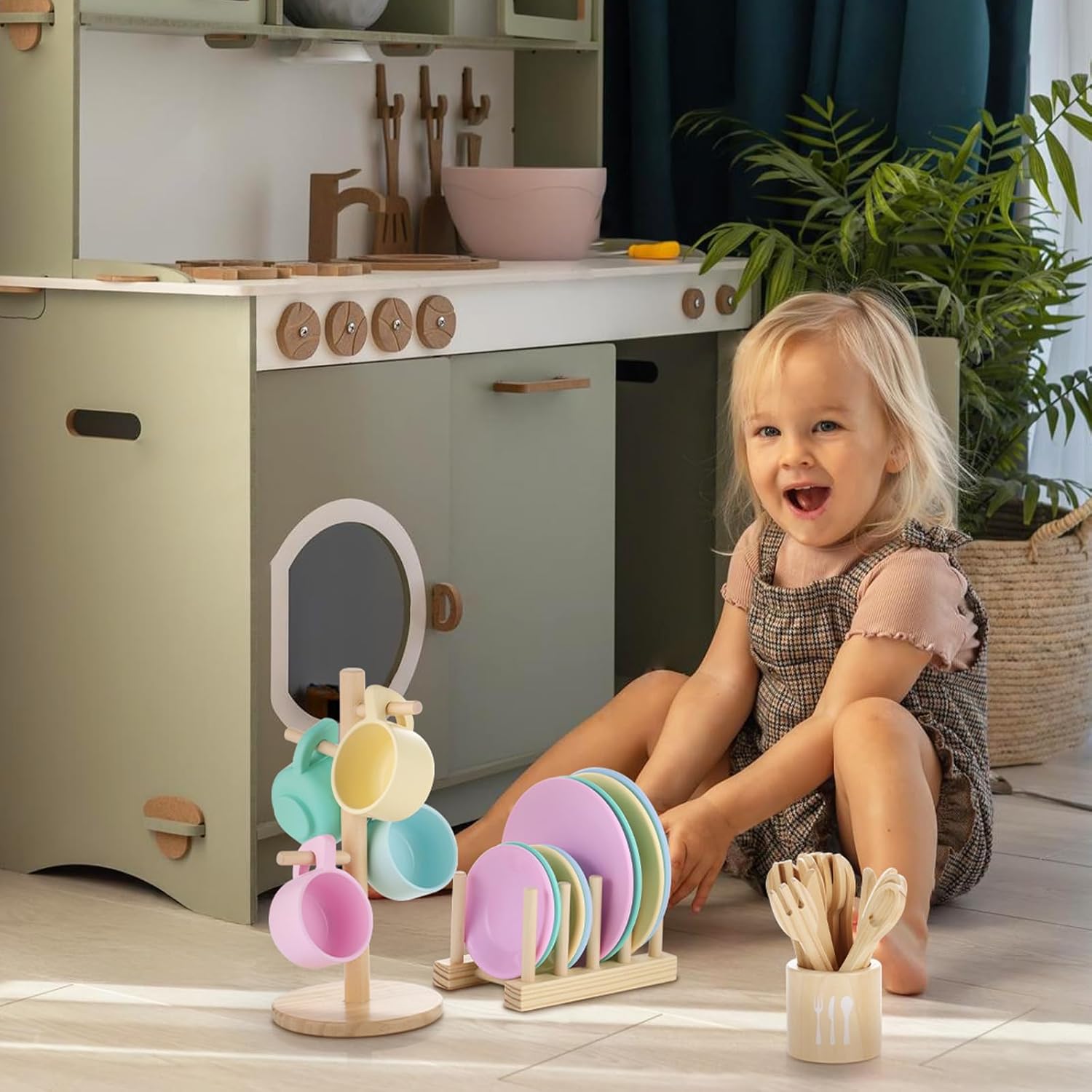 Thumbnail 4 de GAGAKU Holzspielzeug Kinderküche Geschirr Set – 27-teilig