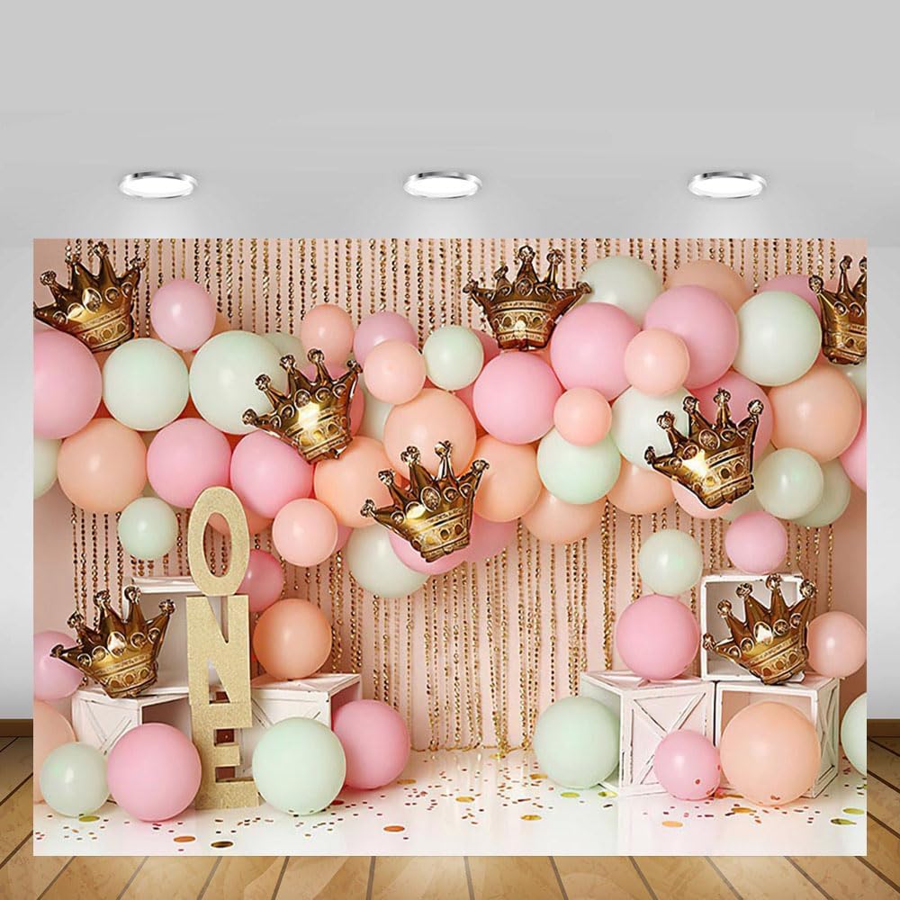 Thumbnail 3 de MEHOFOND 7x5ft Princess Girl Birthday Backdrop