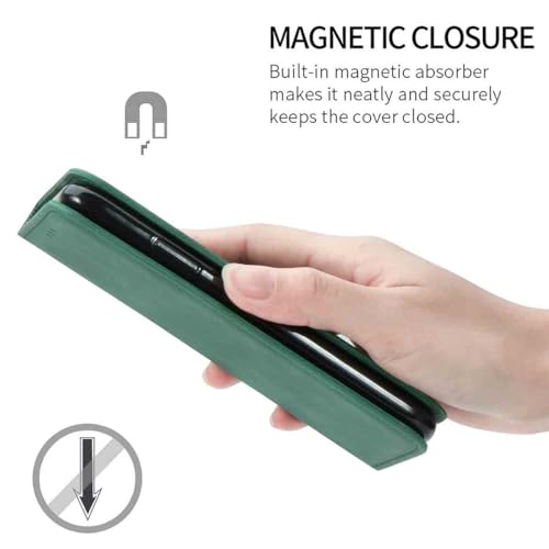 Detalle de WBWONE Coque à Realme 8 5G / Realme Narzo 30 5G — Étui portefeuille magnétique en cuir PU, vert