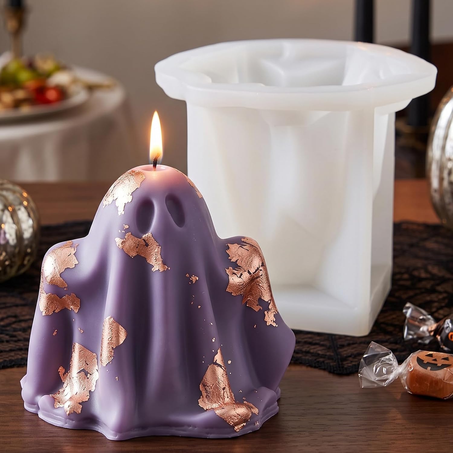 Detalle 1 de XIAOSHUI Ghost Candle Mold Silicone