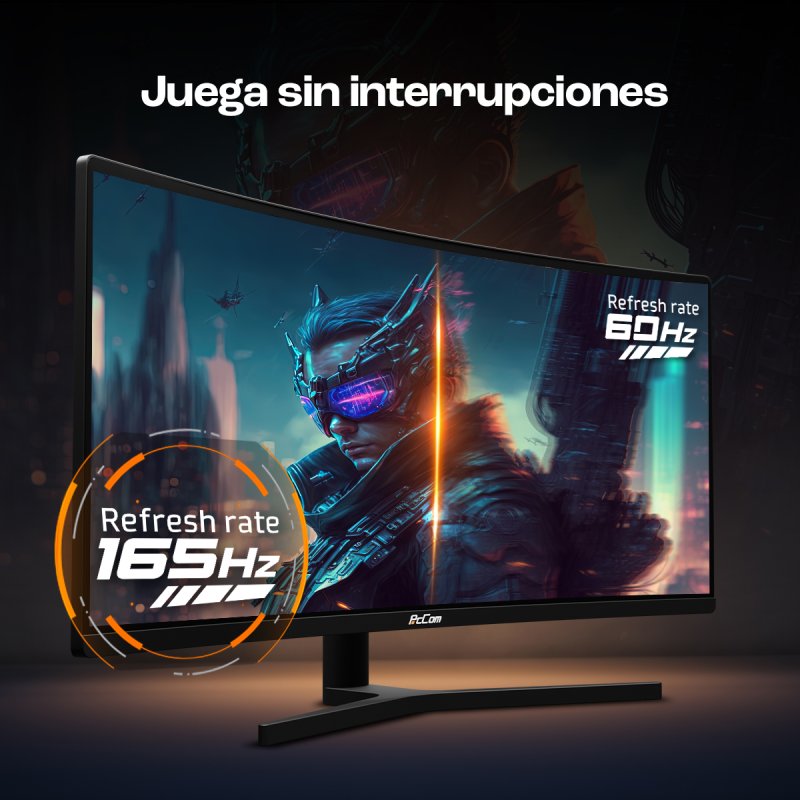 Detalle de PcCom Elysium Pro 34" LED UltraWide WQHD 165Hz FreeSync Curva