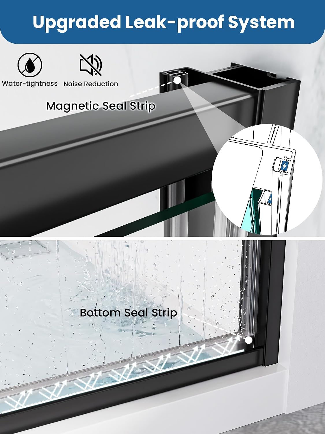 Thumbnail 2 de Semi-Frameless Pivot Shower Door, 32–36 in.