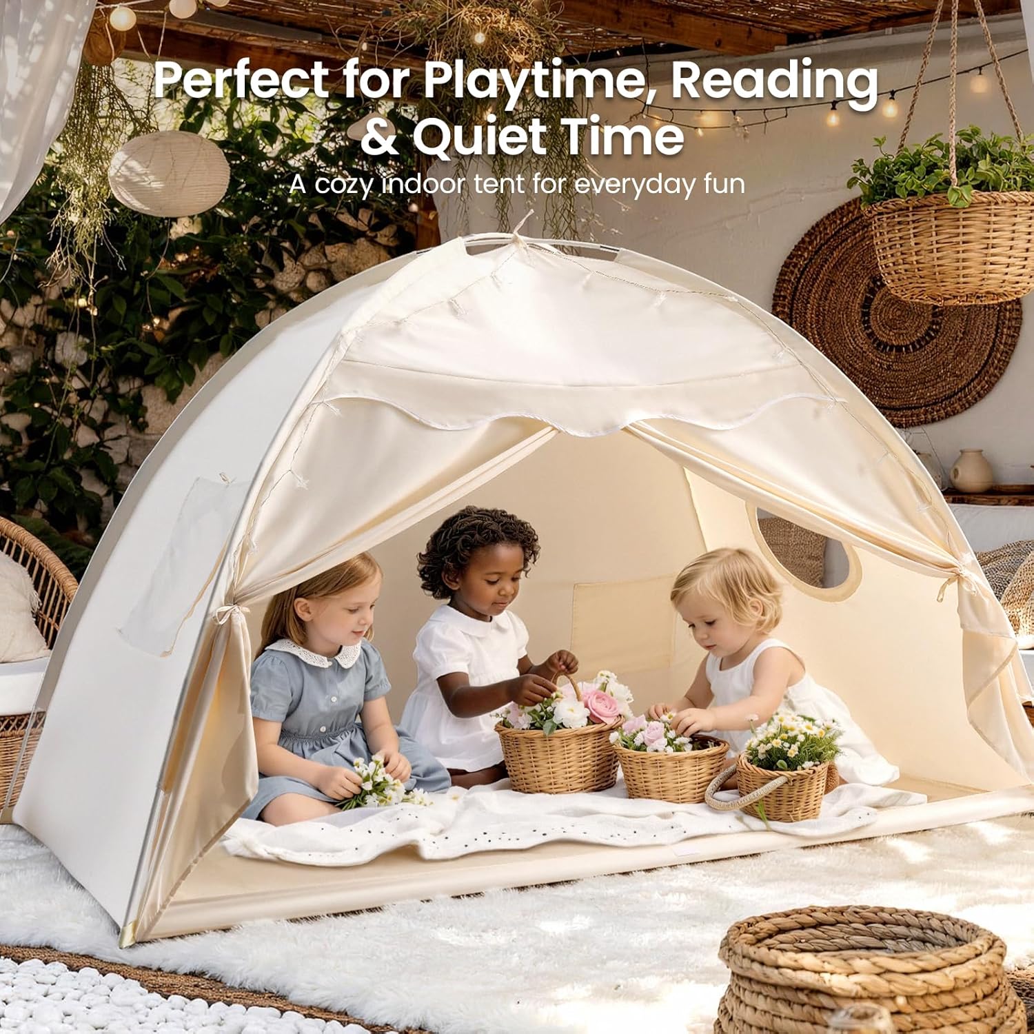 Detalle de Tiny Land Kids Play Tent, 77" x 40" x 46