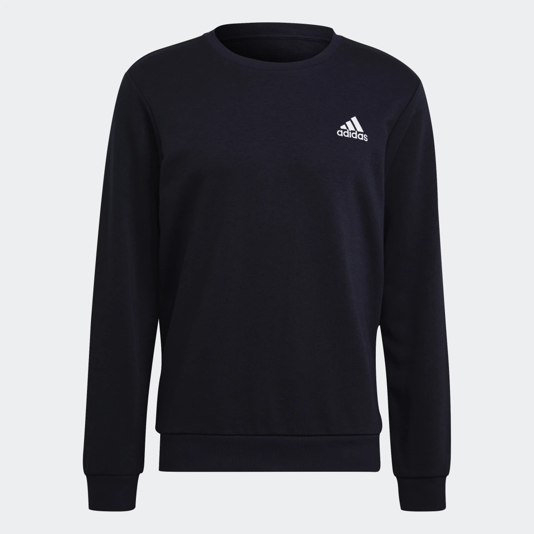 Detalle de Sudadera Essentials Embroidered Small Logo de Adidas – azul
