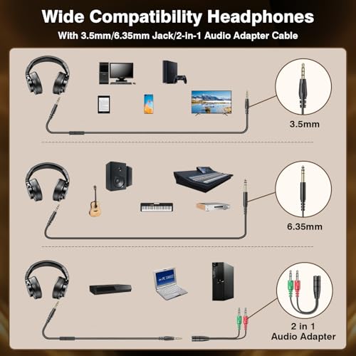 Detalle 2 de New Bee: Auriculares de estudio over-ear con drivers de 50 mm y conectividad Pro-Gear