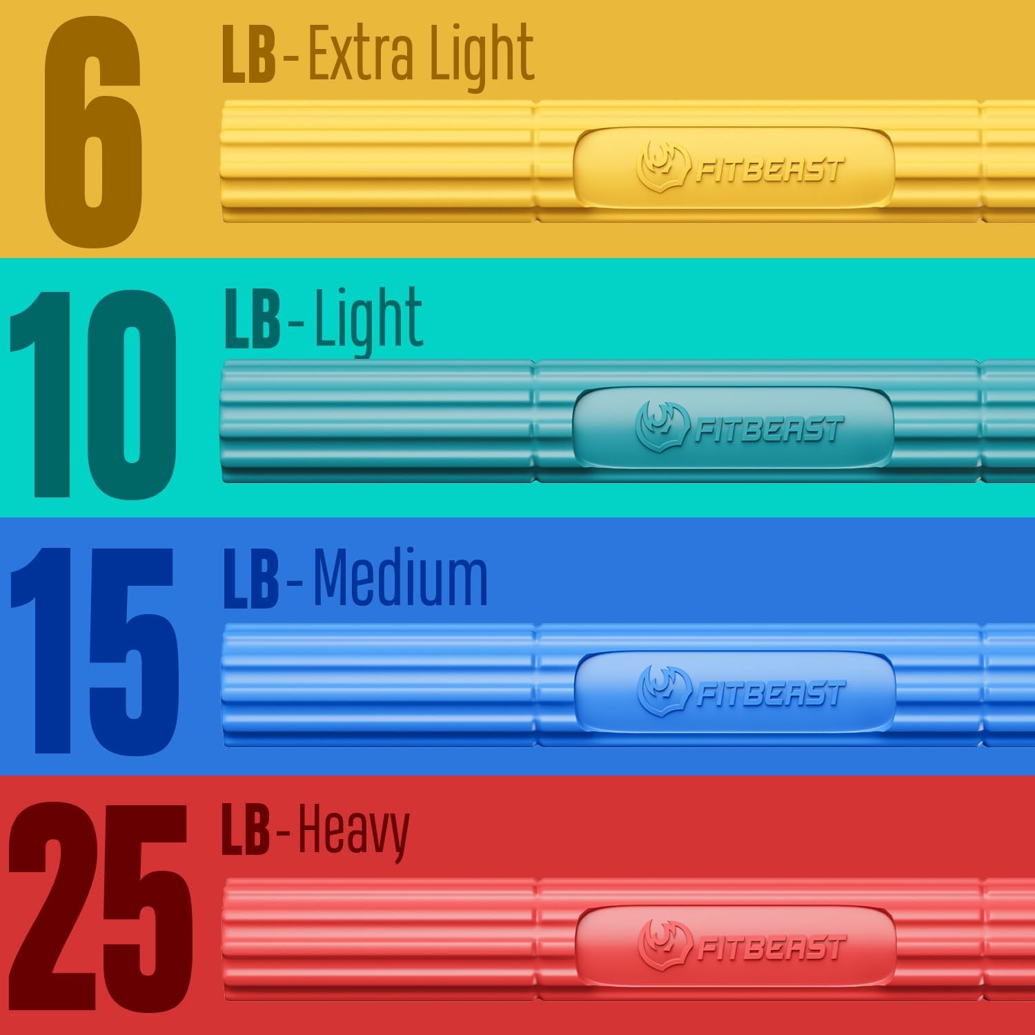 Thumbnail 1 de FitBeast Flex Therapy Bar Set for Tennis Elbow, Golfers Elbow & Tendinitis