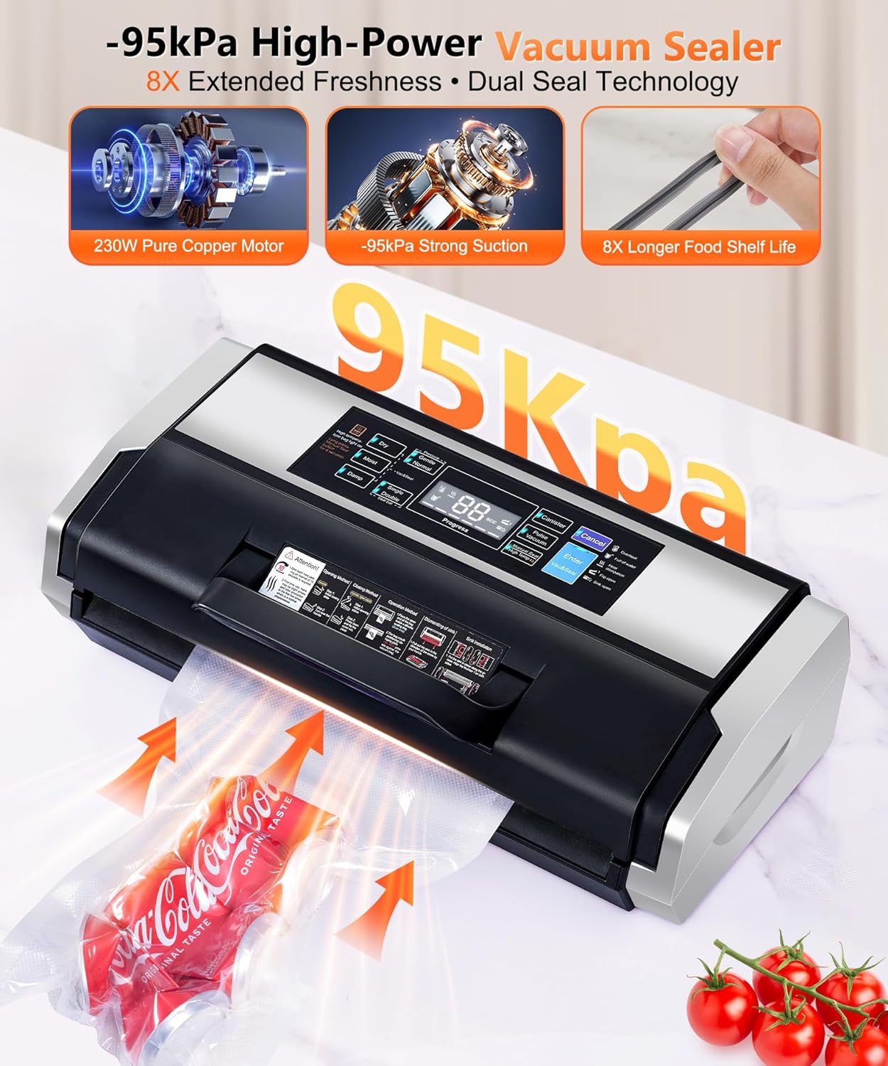 Thumbnail 3 de Food vacuum sealer 95 kPa, double heat