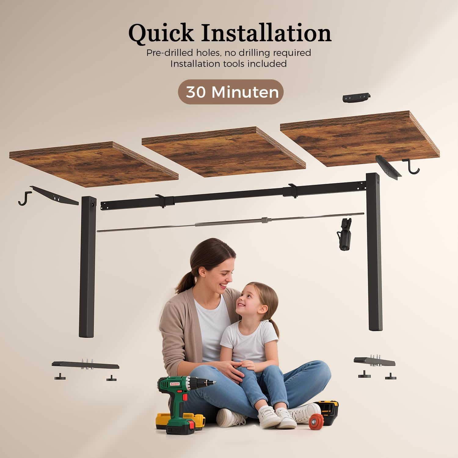 Thumbnail 6 de Klicelor Height-Adjustable Desk: A Practical Sit-Stand Workstation for Everyday Use