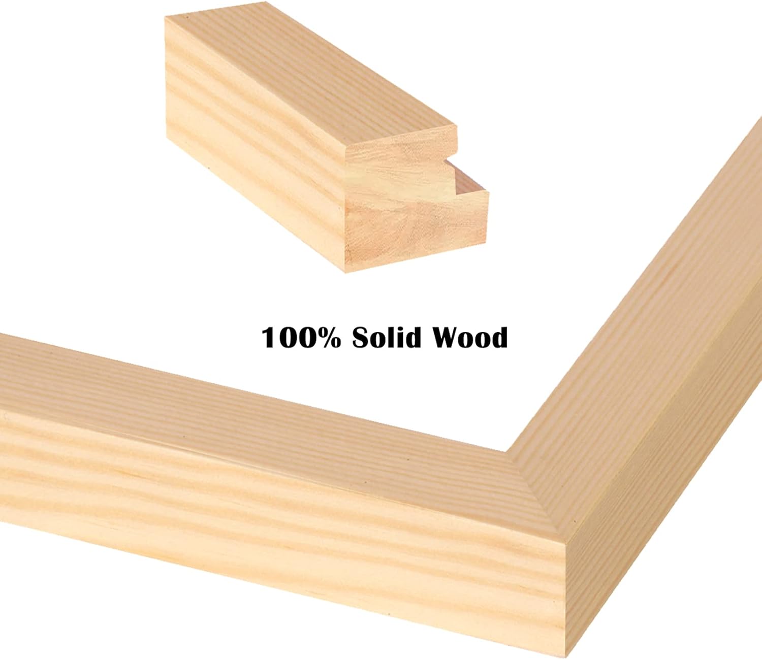 Thumbnail 1 de EGOFINE 6x4 Natural Wood Photo Frames – Set of 4