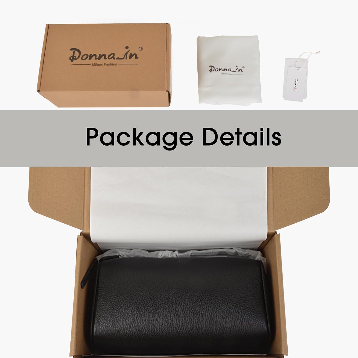 Thumbnail 6 de DONNAIN Premium Full-Grained Leather Crossbody 7.48