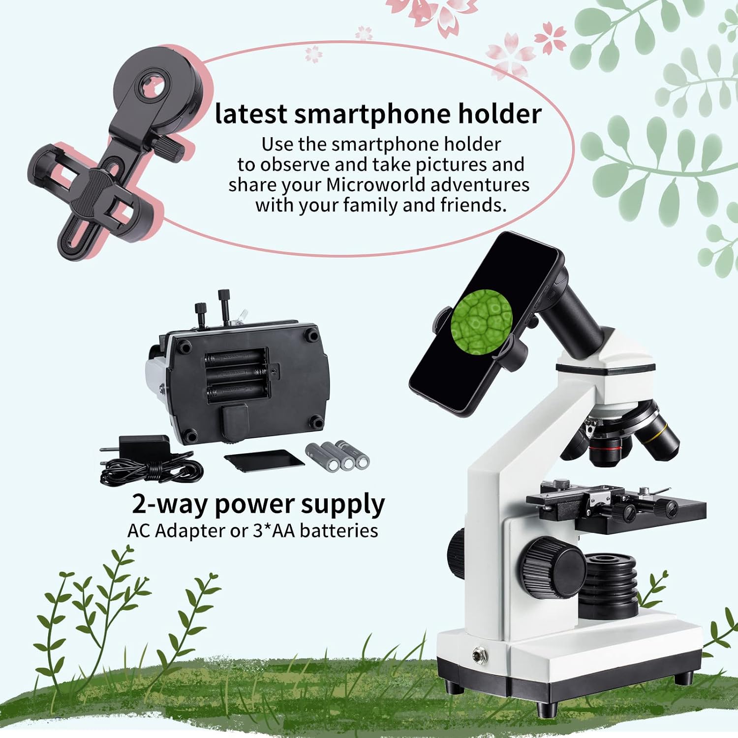Thumbnail 5 de Microscope monoculaire 100-1000x pour école 🔬
