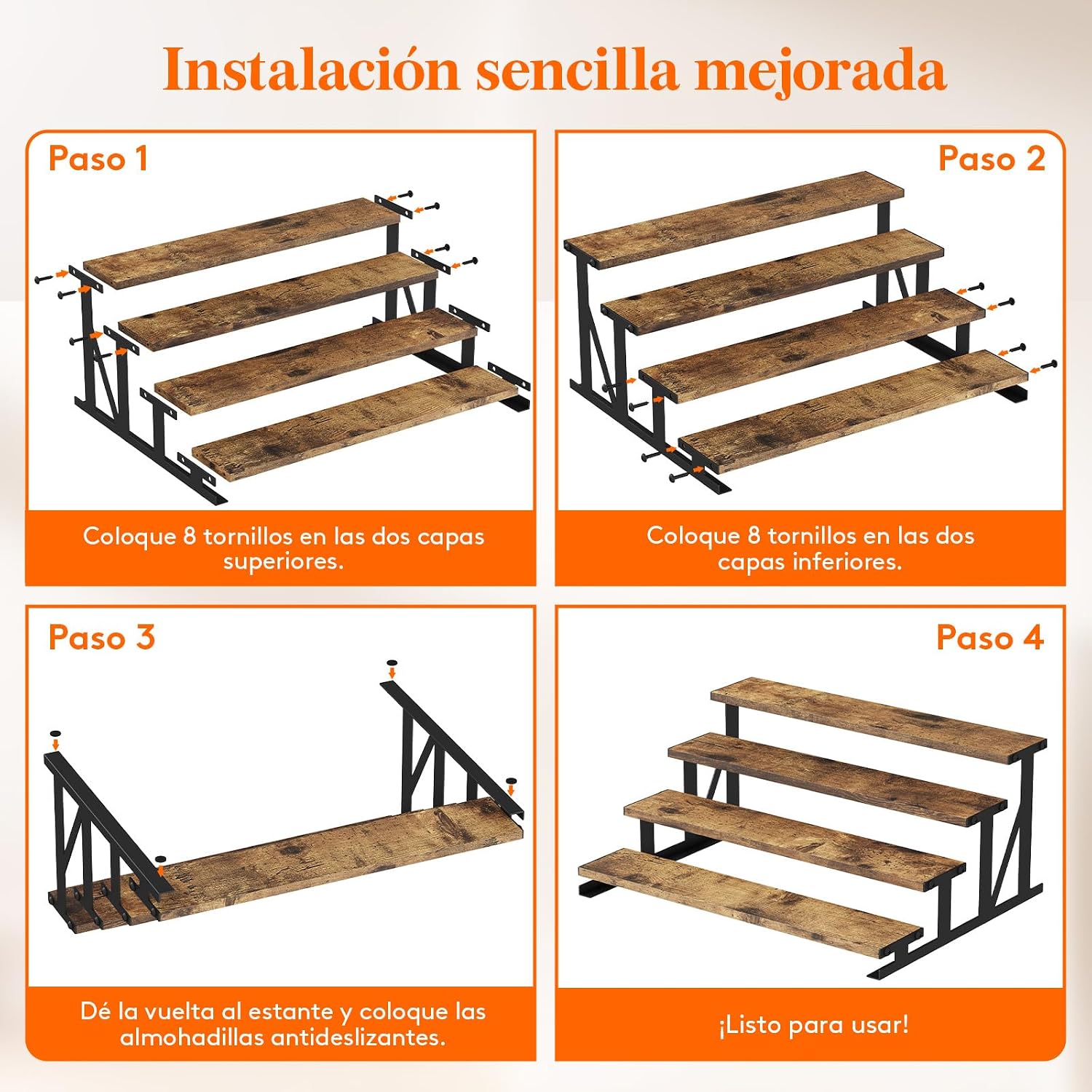 Thumbnail 4 de Lifewit Expositor de Madera con Soporte Metálico