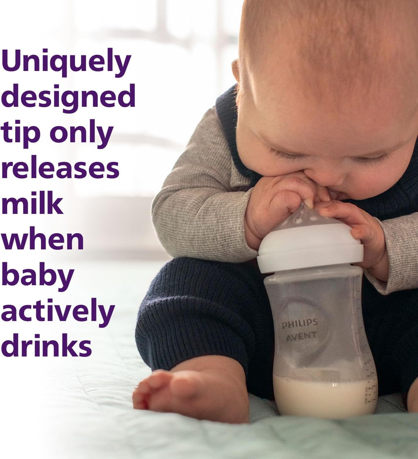 Detalle de Philips Avent Natural Response哺乳びん BPAフリー・広口設計・食洗機対応