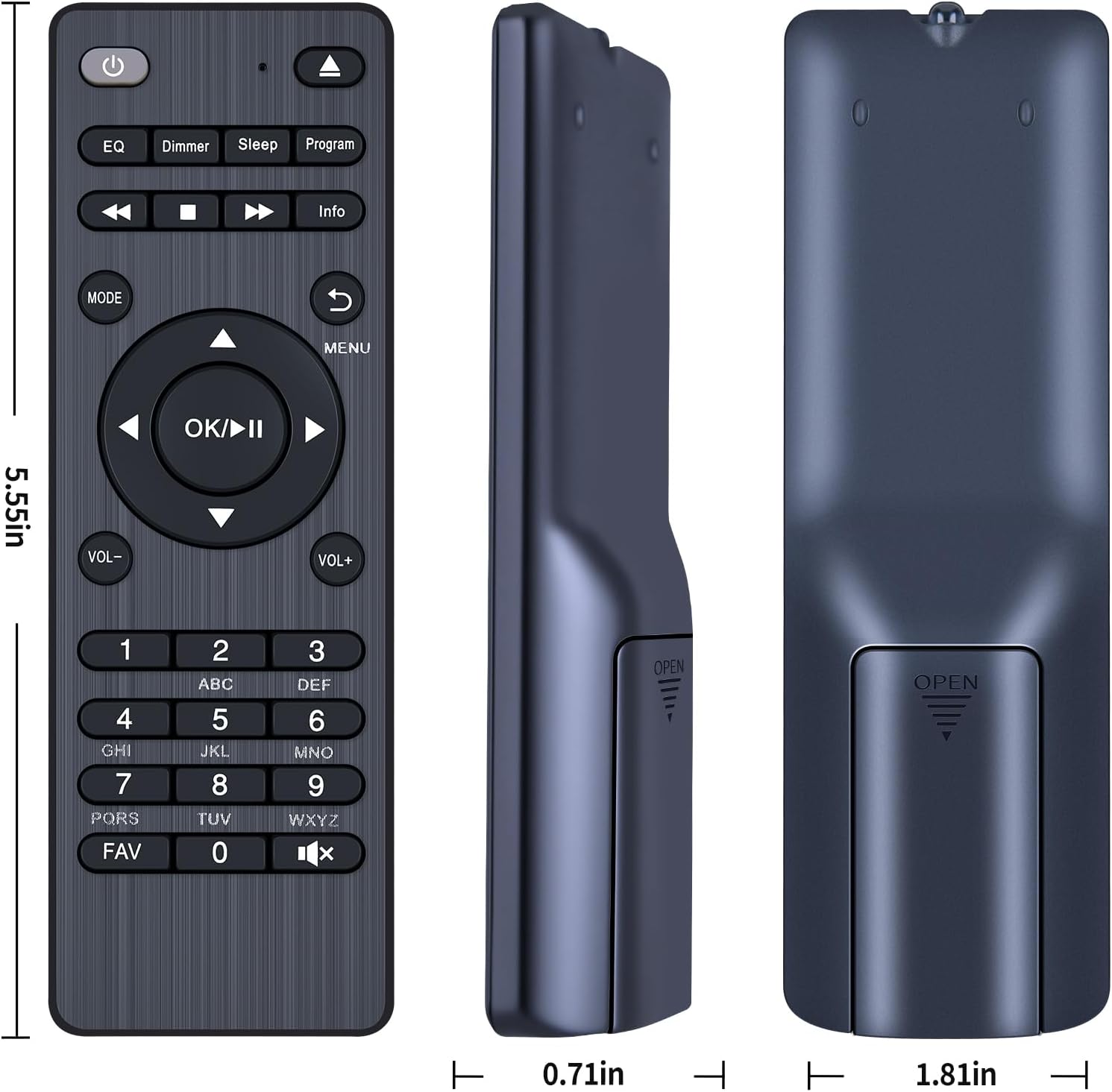 Thumbnail 1 de TCNOUMT Replacement Remote Control for MEDION MD 85008 / P85003 Micro Compact Audio System