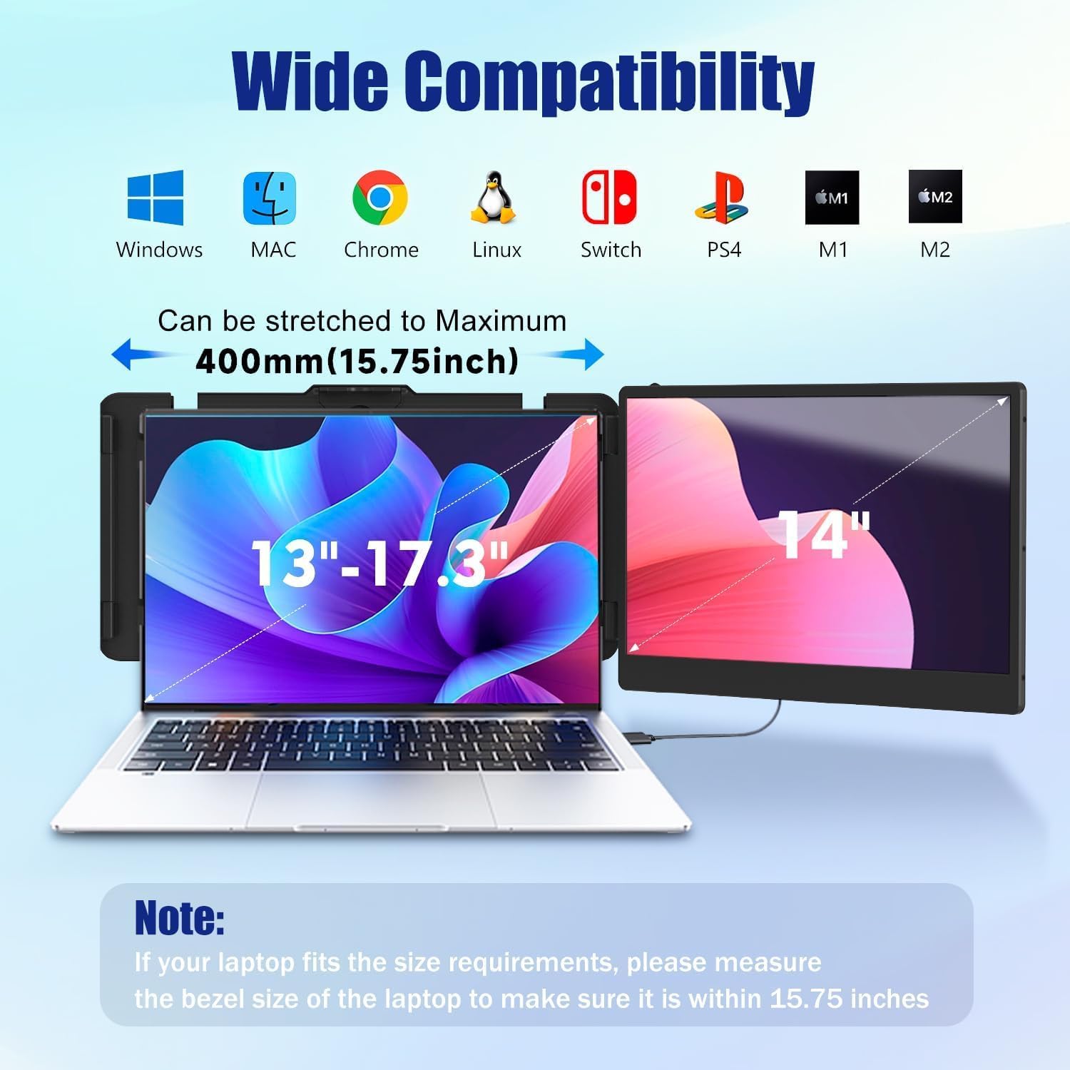 Detalle 2 de KEFEYA 14" Portable Monitor Extender