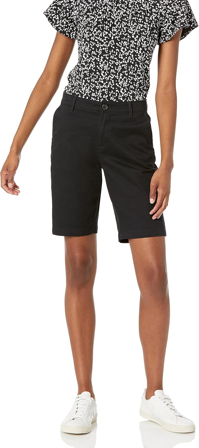 Detalle de Amazon Essentials Women's Mid-Rise Slim-Fit 10" Bermuda Shorts