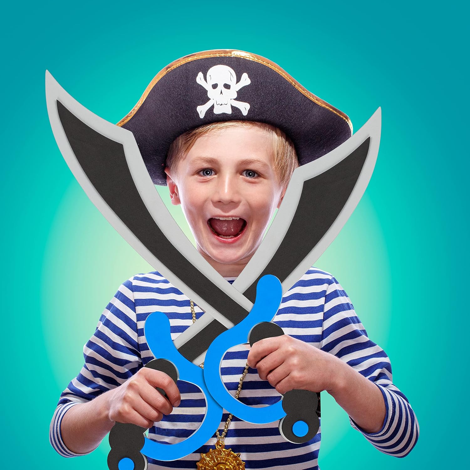 Thumbnail 2 de Relaxdays Lot de sabres de pirates en mousse – 41 cm, multicolore, pour enfants