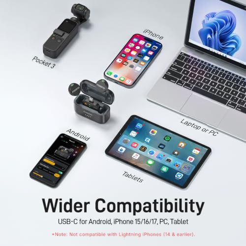 Thumbnail 7 de MAONO Wave T5, micrófono inalámbrico de solapa USB-C, 48 kHz/24 bits