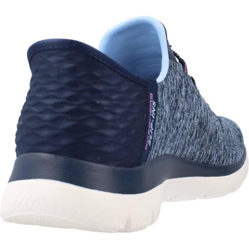 Detalle de Skechers Women's Summits Dazzling Haze, Navy (UK 6) – A Practical Slip-on for Everyday Comfort