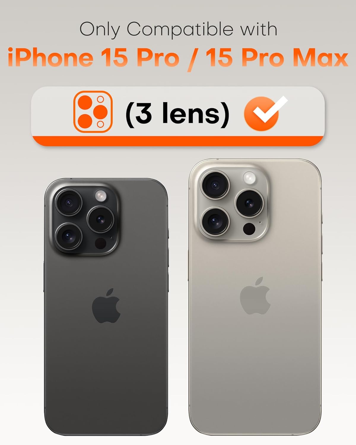 Detalle de TOCOL Camera Lens Protectors for iPhone 15 Pro Max / iPhone 15 Pro
