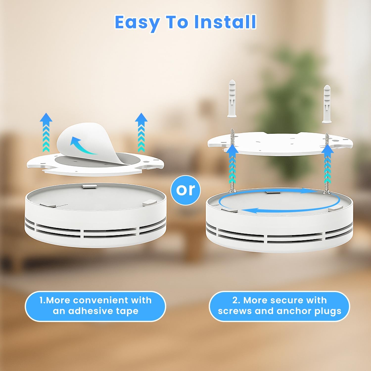Thumbnail 6 de Smoke Alarm for Home – 10-Year Battery Powered with Big Test/Silence Button | Alertlink