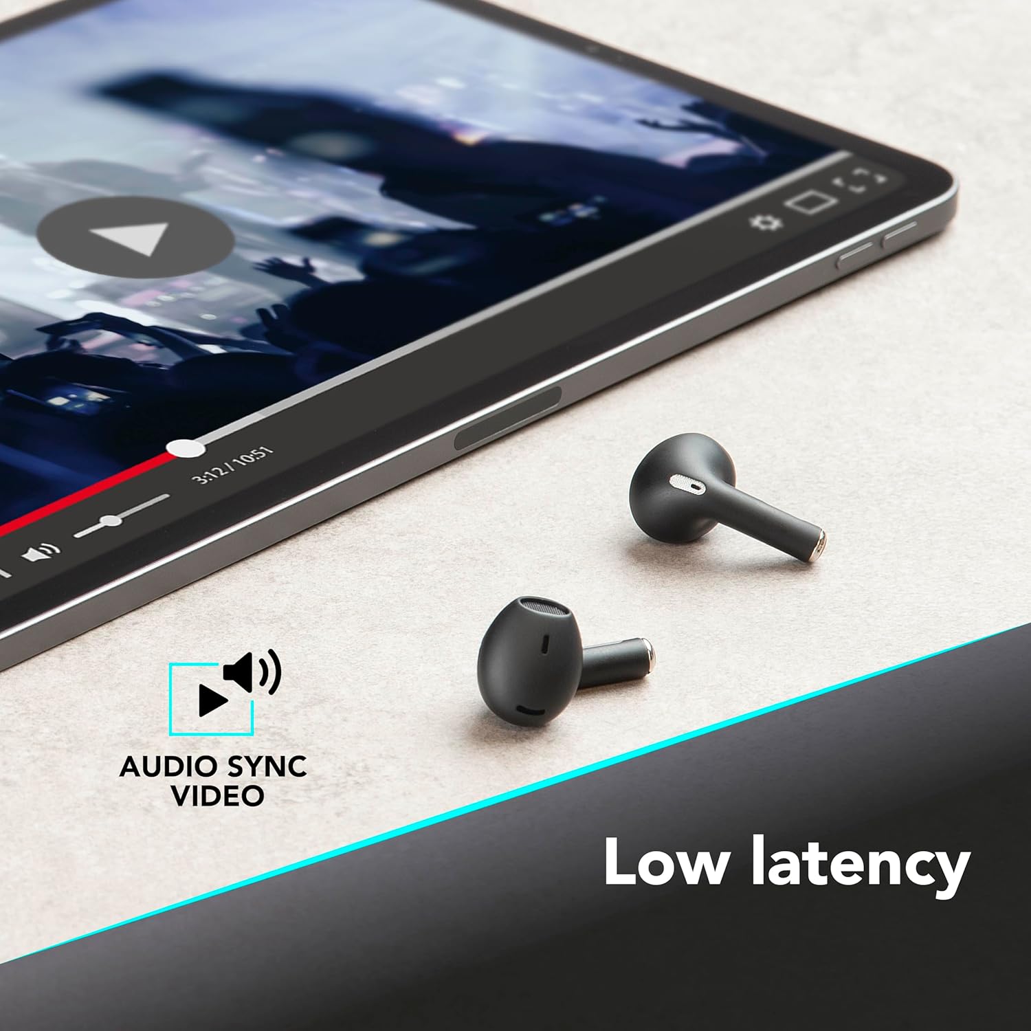 Thumbnail 5 de Cellularline Crystal TWS Bluetooth 5.0 In-Ear-Kopfhörer mit Ladebox, ENC und Low-Latency