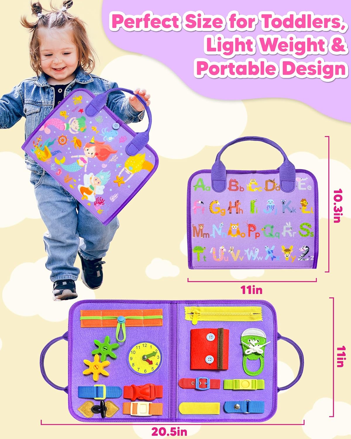 Thumbnail 5 de Exorany Busy Board Montessori Toys for Toddlers: 8-Page Sensory Learning Busy Book for Travel and Gift-Giving