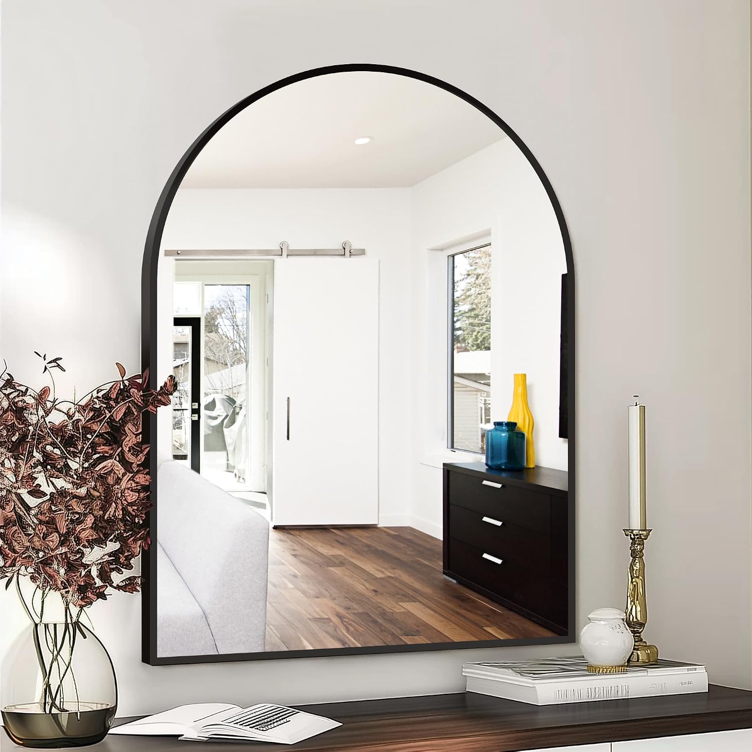 Detalle de FICTOR Arched Bathroom Mirror 30" x 40
