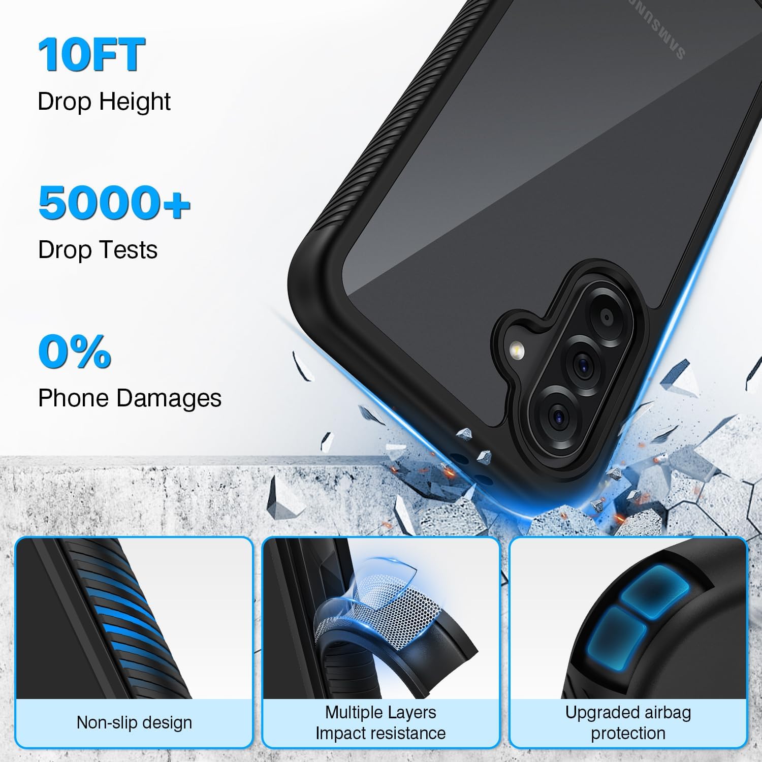 Thumbnail 3 de CENHUFO Samsung A56/A36 Case with Screen Protector