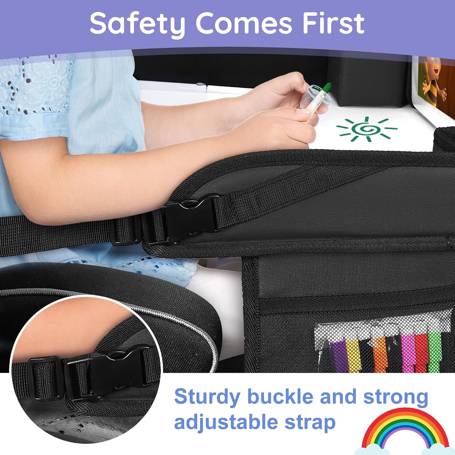 Thumbnail 2 de INFANZIA Kids Travel Tray for Car: a practical lap desk for road trips and beyond