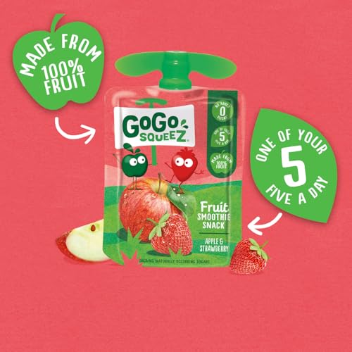 Thumbnail 3 de GoGo squeeZ Apple Strawberry 20x90g: 100% Fruit Pouches for Kids