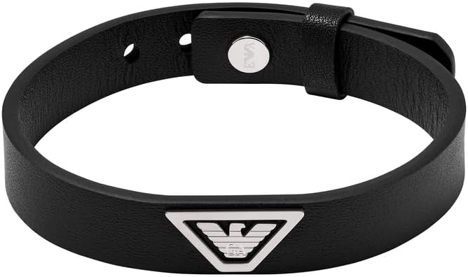 Thumbnail 5 de Emporio Armani Homme Bracelet en cuir avec fermeture à bouton poussoir