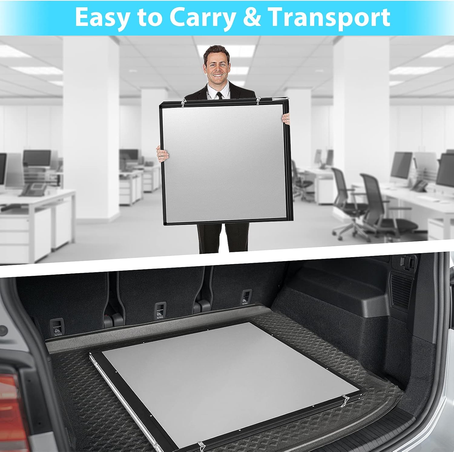 Thumbnail 6 de maxtek 72 x 40 in Magnetic Dry-Erase Board, Foldable Aluminum Frame