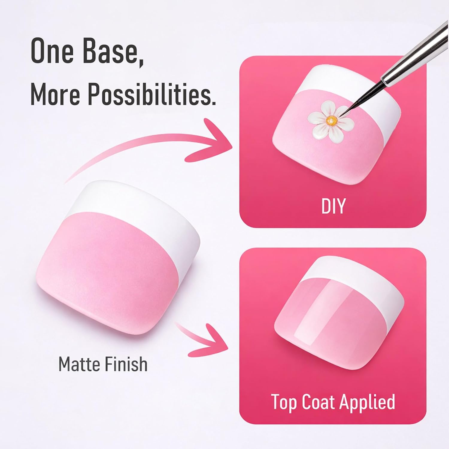 Detalle de YeeLam French Tip Press-On Toenails, 120 Pieces