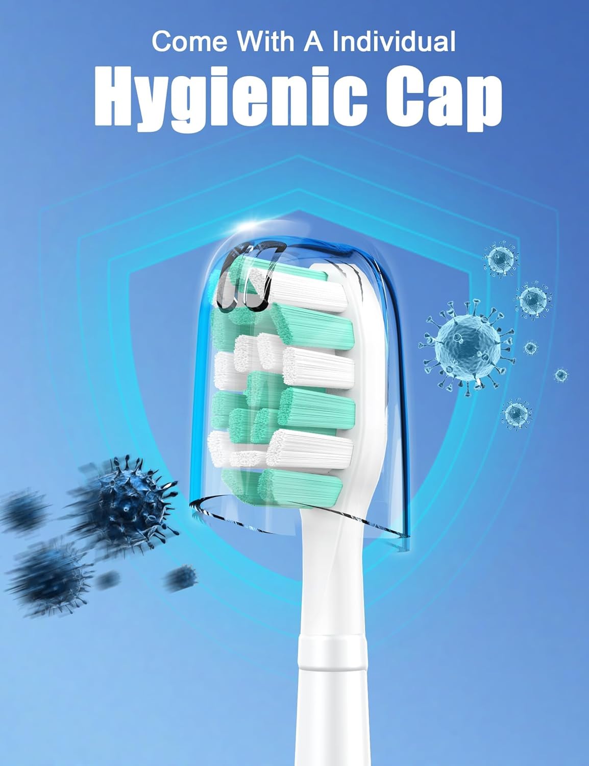 Detalle de Futulkyus Replacement Toothbrush Heads for Philips Sonicare: C1/C2 and ProtectiveClean Series (10 Pack)