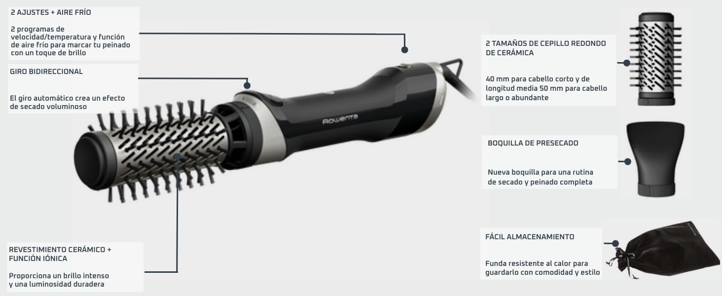 Detalle de Rowenta Brush Activ UB9530F0 cepillo secador 1000 W