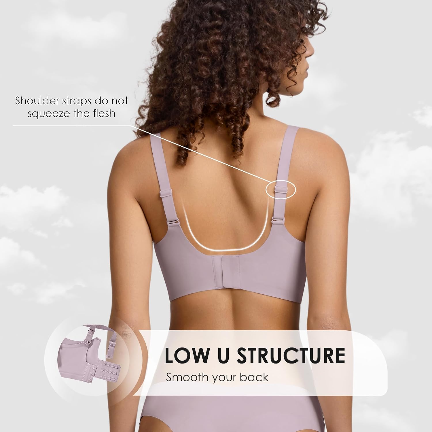 Detalle 2 de Wireless Bra for Women in Nylon-Spandex Blend
