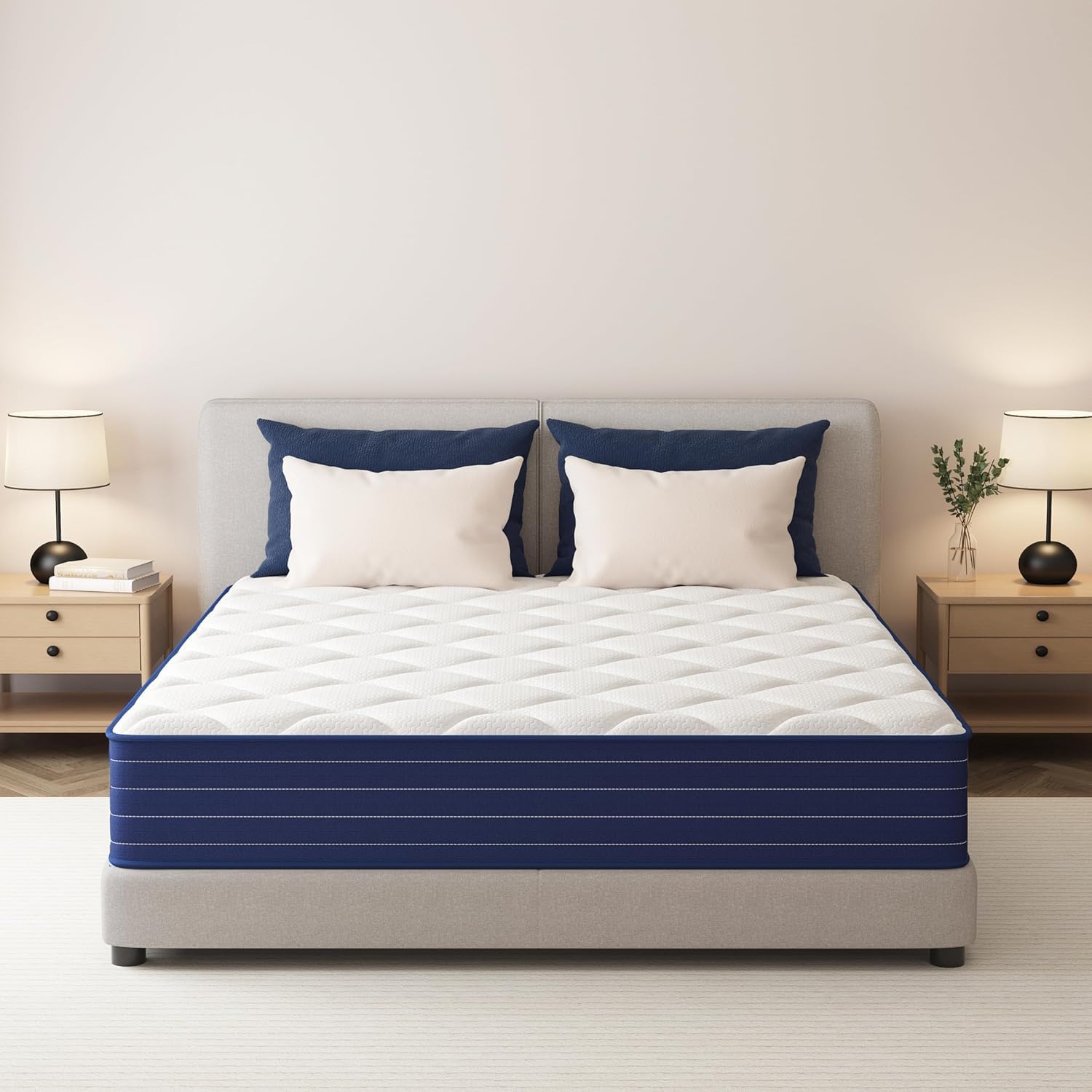 Thumbnail 6 de PurrJoys 3FT Single Mattress 90x190x25cm (10 Inch) H3 Firm Cooling Gel Memory Foam with Washable Zipper Cover