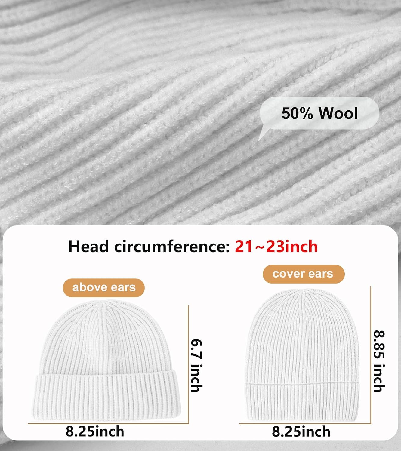 Detalle 2 de Simapu Knit Beanie, 50% Wool