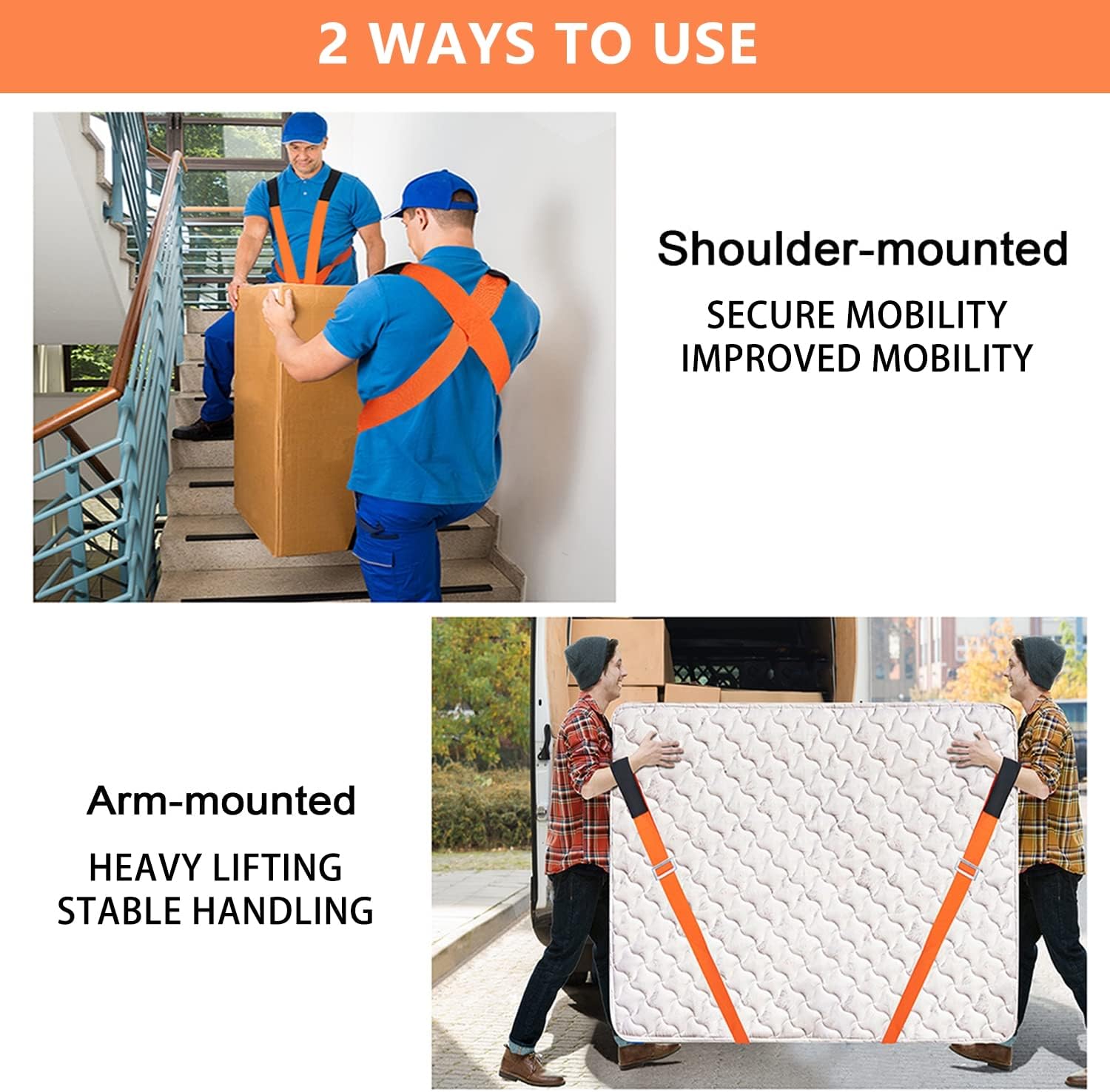 Detalle de EPXXUDD PL007 Moving Straps, Padded One- or Two-Person Lifting System
