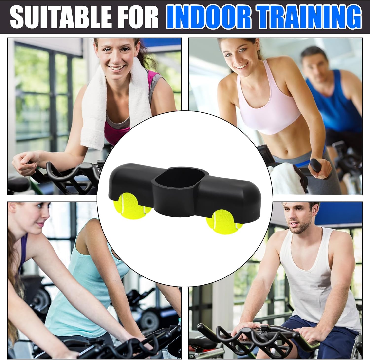 Thumbnail 5 de Umllpet Rocker-Plate-Feet Adapter (1 Stück) für Indoor Cycling Rollentrainer – mit 2 Tennisbällen