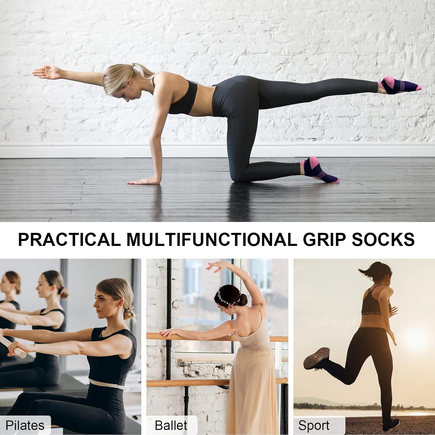 Thumbnail 6 de PUTUO Womens Yoga Pilates Socks