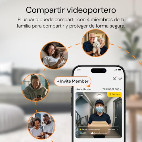 Thumbnail 8 de Sonnette sans fil 1080P avec caméra