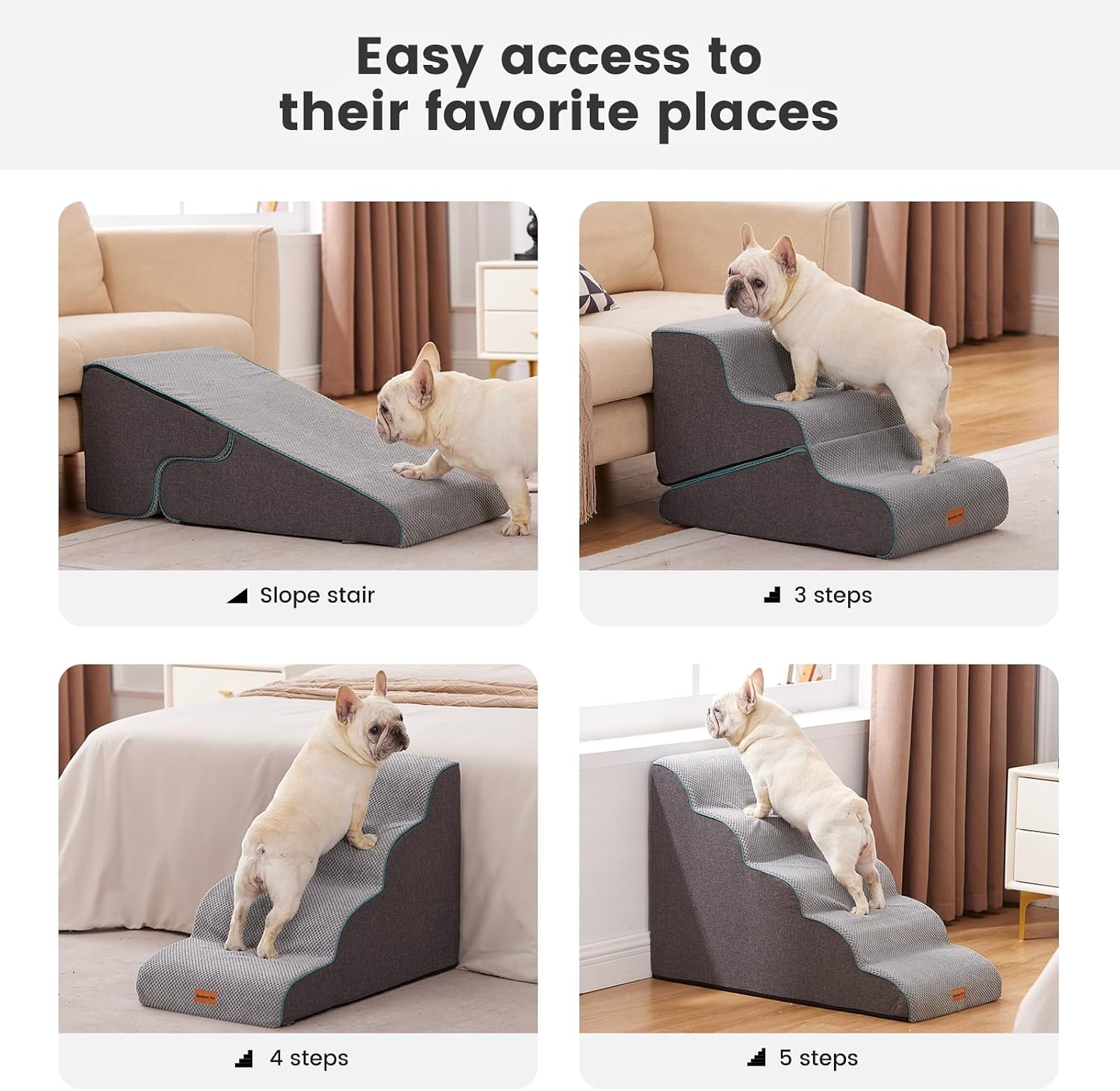 Thumbnail 5 de Gardner Pet 2-in-1 Dog Steps 3-step Grey