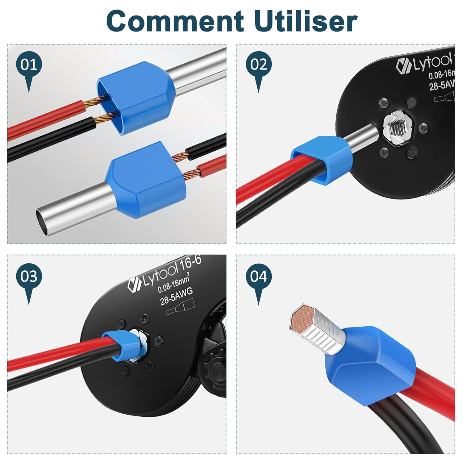 Detalle 2 de Lot d’embouts de câblage double 0,5 à 10 mm²