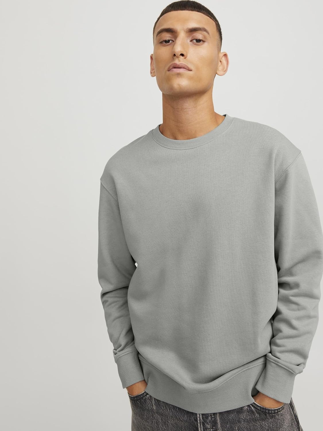 Thumbnail 6 de Jack & Jones Sweatshirt Plain da uomo in felpa: girocollo e maniche sovrapposte