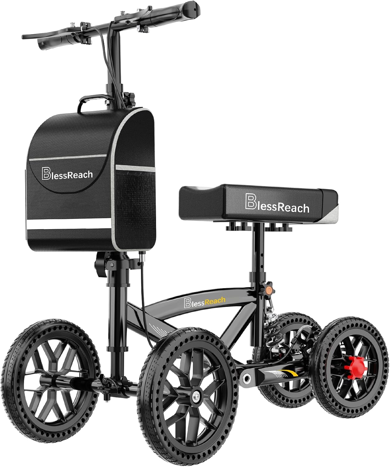 Detalle de BlessReach 350 Lbs Foldable All Terrain Knee Scooter