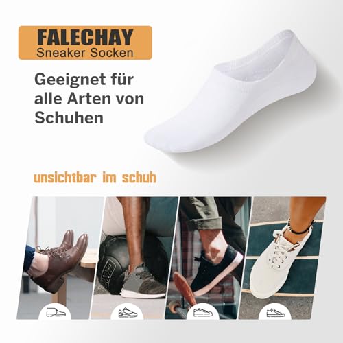 Thumbnail 6 de Falechay Sneaker-Socken Damen/Herren 8 Paar Füßlinge – unsichtbar, rutschfest, atmungsaktiv
